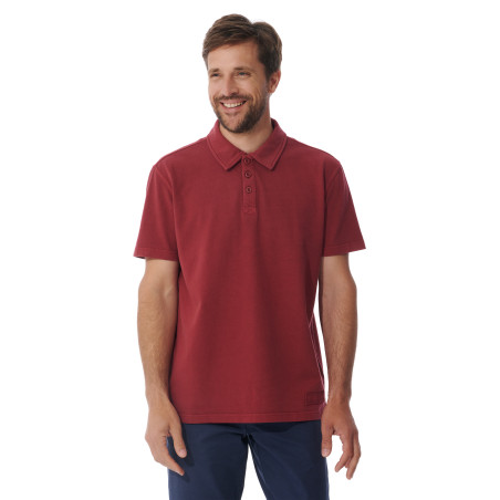 Polo manches courtes homme rouge brique | Mousqueton