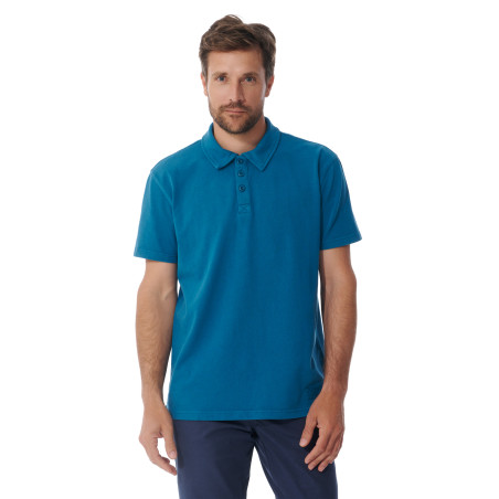 Polo manches courtes homme bleu abysse | Mousqueton