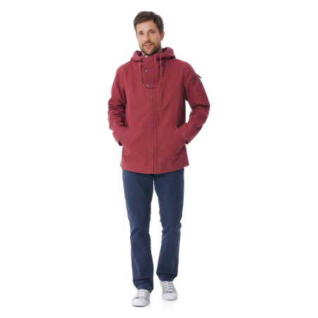 Veste déperlante homme brique BADEN print | Toile 100% coton