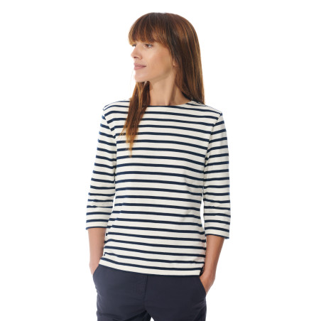 Two-tone sailor stripe T-shirt for women | Mousqueton