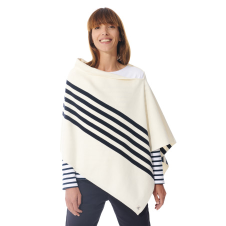 Poncho bicolore Femme | Mousqueton