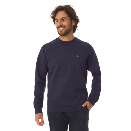 Sweat homme bleu marine en thermo interlock | Mousqueton