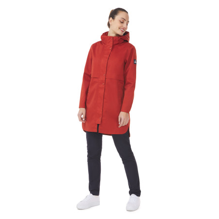 Parka imperméable mi-saison femme orange tuile | Mousqueton