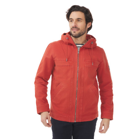 Men's canvas hooded jacket | Mousqueton