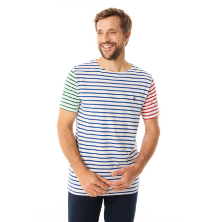 T-shirt rayé manches courtes homme | Mousqueton