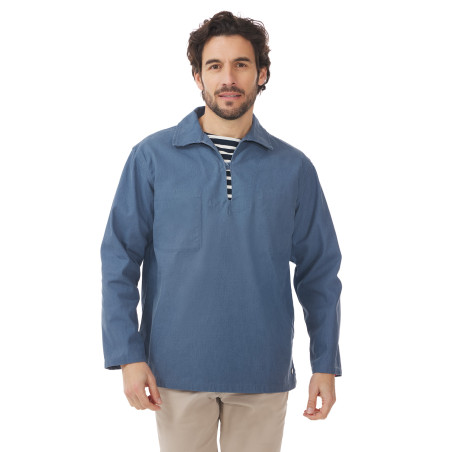 Vareuse traditionnelle en toile gris chardon | Mousqueton