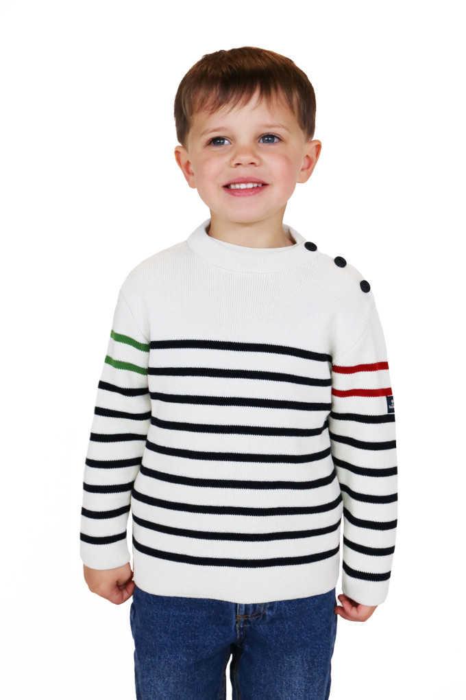 TIM KID BATRI Ecru - Marine