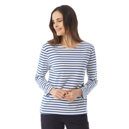 T-shirt rayé manches longues femme | Mousqueton