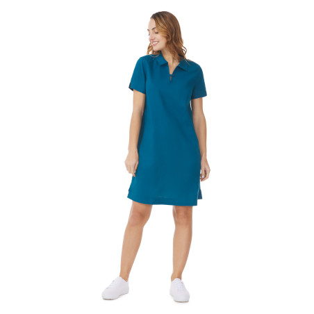 Robe à manches courtes femme bleu abysse | Mousqueton