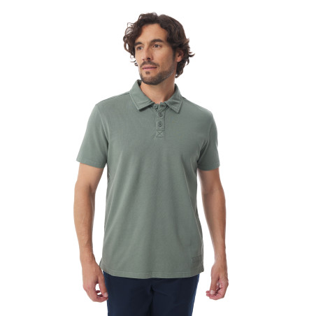 Polo manches courtes homme vert kaki | Mousqueton