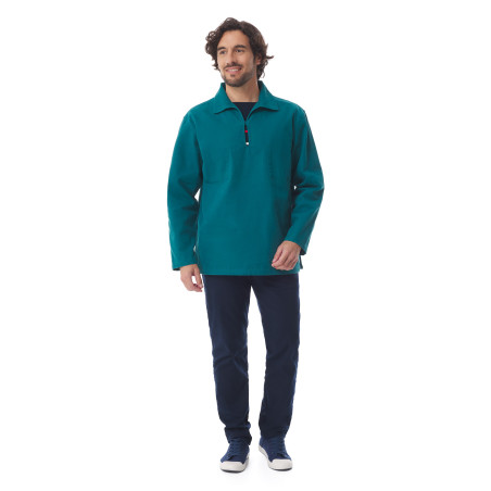 Traditional breton emerald green fisherman smock | Mousqueton