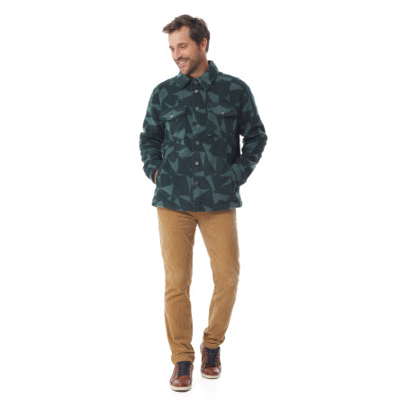 Veste polaire sherpa vert kaki à motifs voile homme | Mousqueton