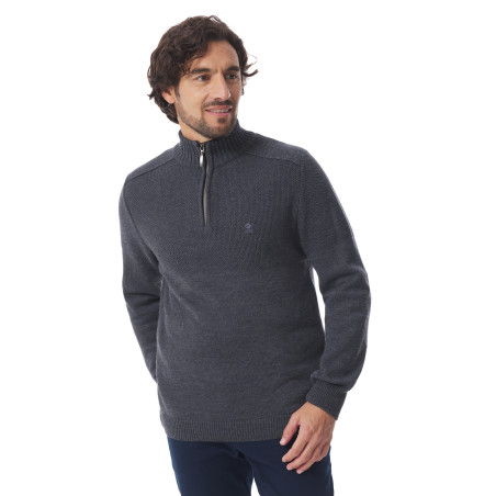 Pull camionneur homme gris foncé | Mousqueton