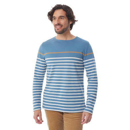 Marinière homme multicolore bleu clair provençal et beige | Mousqueton
