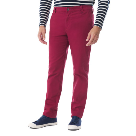 Brick red men's chino pants | Mousqueton