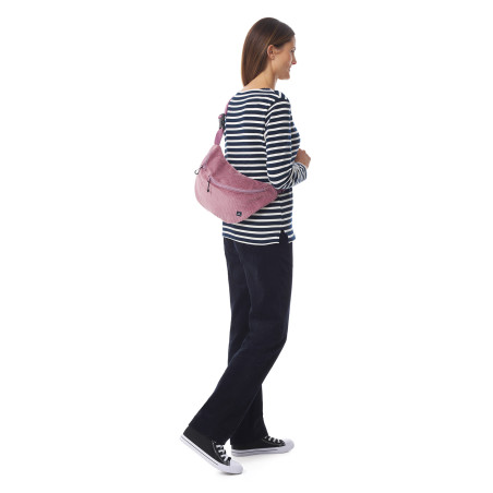 Sac banane en velours côtelé | Mousqueton