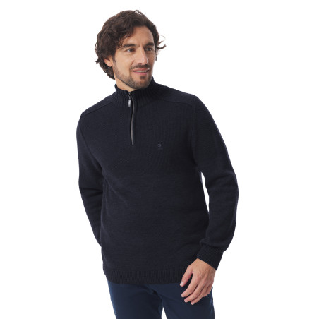Pull camionneur homme bleu marine | Mousqueton