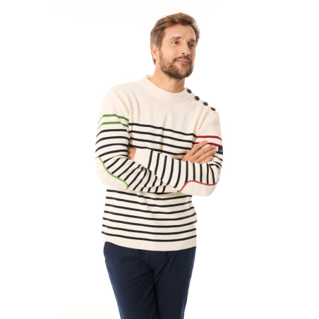 Pull rayé multicolore homme Tim Batri | Mousqueton