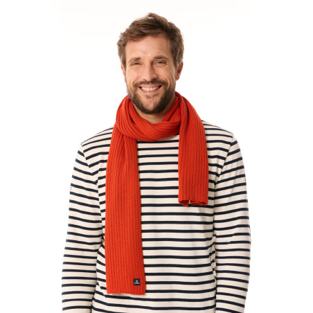 Echarpe cotelée en laine | Mousqueton