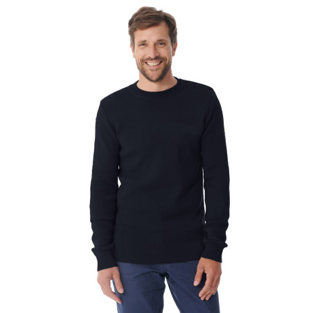 Pull en laine Homme bleu marine | Mousqueton