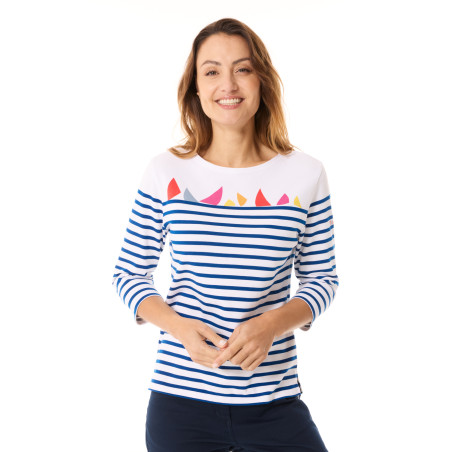 Marinière Femme motif drapeaux multicolores | Mousqueton