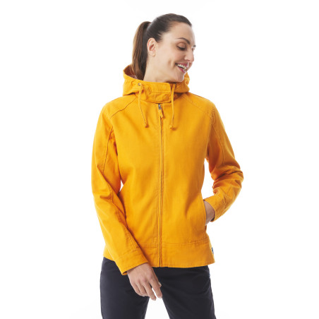 Veste à capuche en toile Femme jaune orangé | Mousqueton
