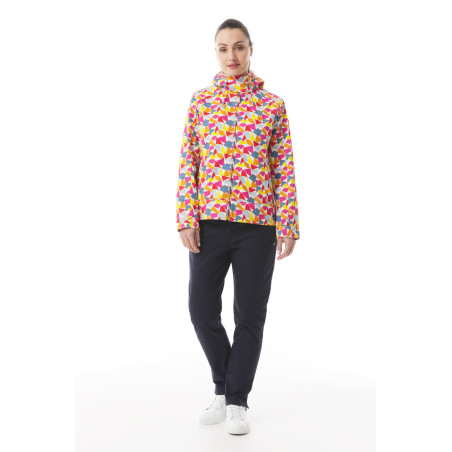Veste à capuche mi-saison Femme motifs drapeaux multicolores | Mousqueton