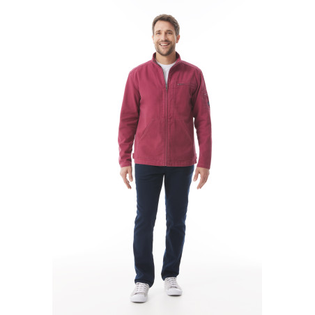 Veste zippée homme en toile canva rouge brique | Mousqueton