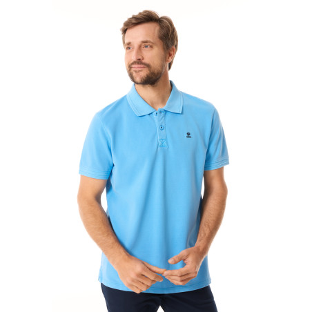 Polo homme manche courte bleu ciel | Mousqueton