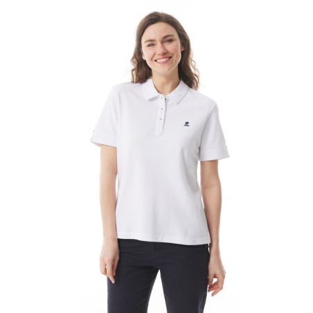Polo femme à manches courtes blanc | Mousqueton