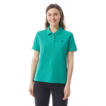 Polo femme à manches courtes vert jade | Mousqueton