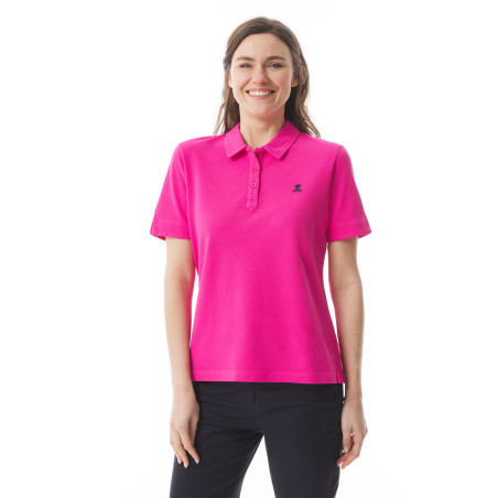 Polo femme à manches courtes rose fuschia | Mousqueton