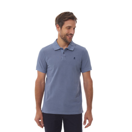 Polo homme manche courte gris bleuté | Mousqueton