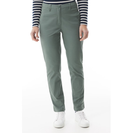 Pantalon femme taille haute vert kaki | Mousqueton