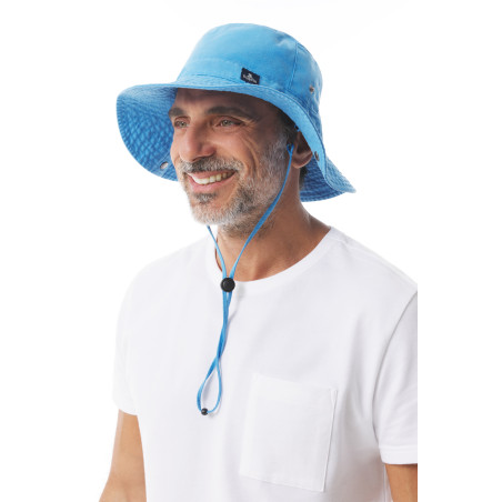 Chapeau safari adulte bleu ciel | Mousqueton