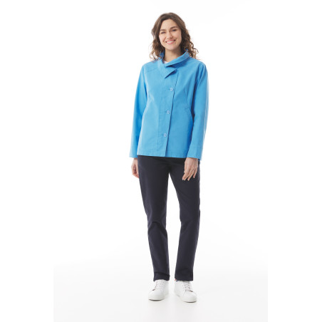 Veste col montant femme bleu ciel | Mousqueton