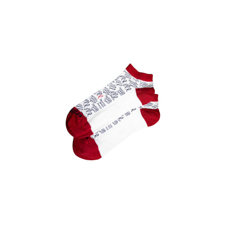Chaussettes courtes beige à motifs éperlans | Mousqueton