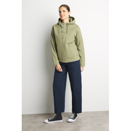 Veste à capuche pour femme coloris vert mousse | Mousqueton