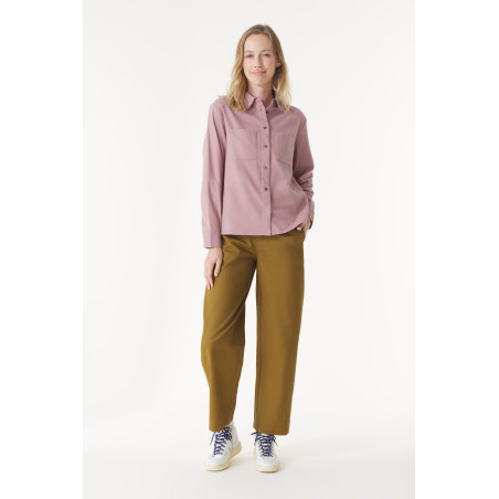 Pantalon barrel féminin marron bronze | Mousqueton