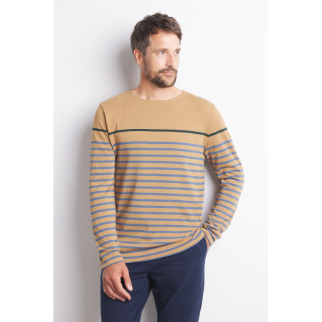 Marinière multicolore homme marron gris vert | Mousqueton