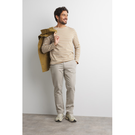 Stone gray men's chino pants | Mousqueton