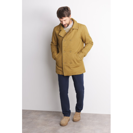 Caban matelassé homme en toile marron bronze | Mousqueton