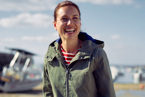 Veste femme en toile verte